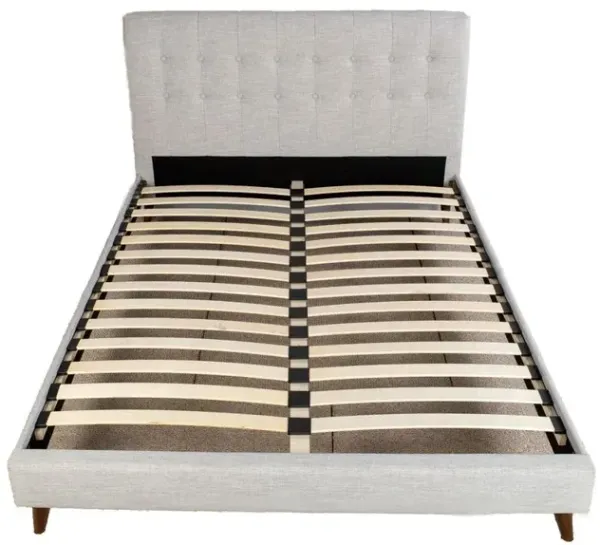 Myla Upholstered Queen Bed In A Box W/ Nightstands