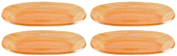Glass Dinnerware 7.75" x 4.25" x h:0.5" Oval Glass Platter (Set of 4)