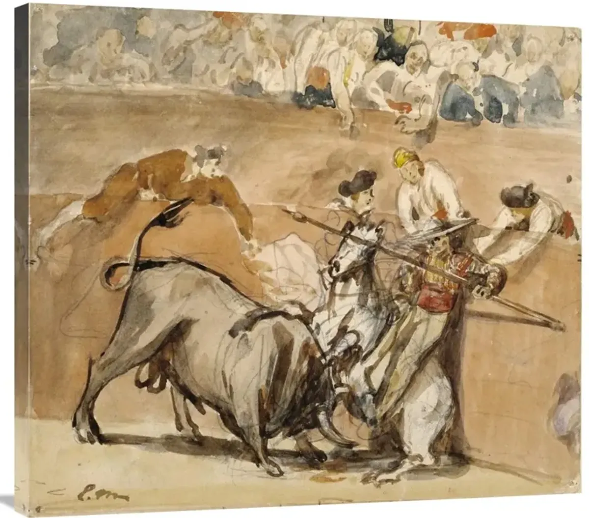 Bullfight-Canvas Art-36x32.04