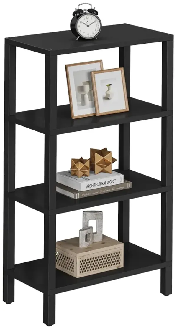 TUTOTAK Small Side Table, Narrow End Table, Skinny Sofa Table, Slim Nightstand, Couch Table, Living Room, Bed Room, Black TB01BK