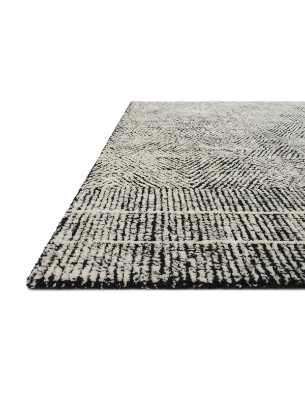 Kopa KO01 Black/Ivory 5' x 7'6" Rug