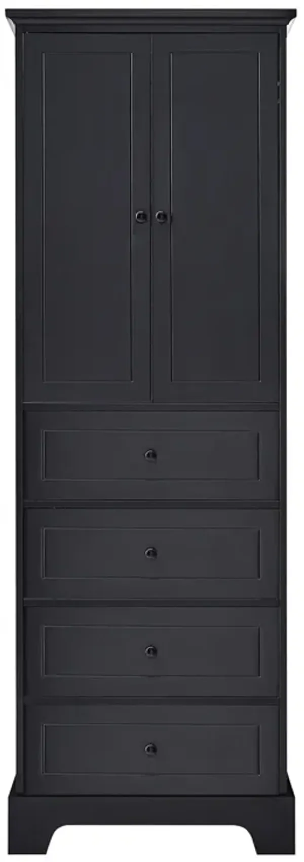 Merax Modern Bathroom Storage Cabinet with 2 Doors and 4 Drawers