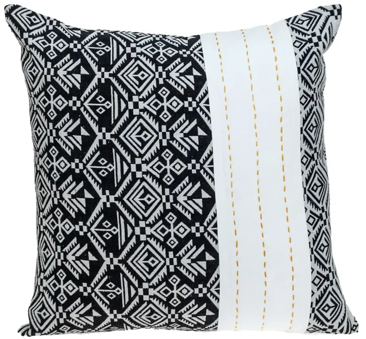 20" White Transitional Throw Pillow