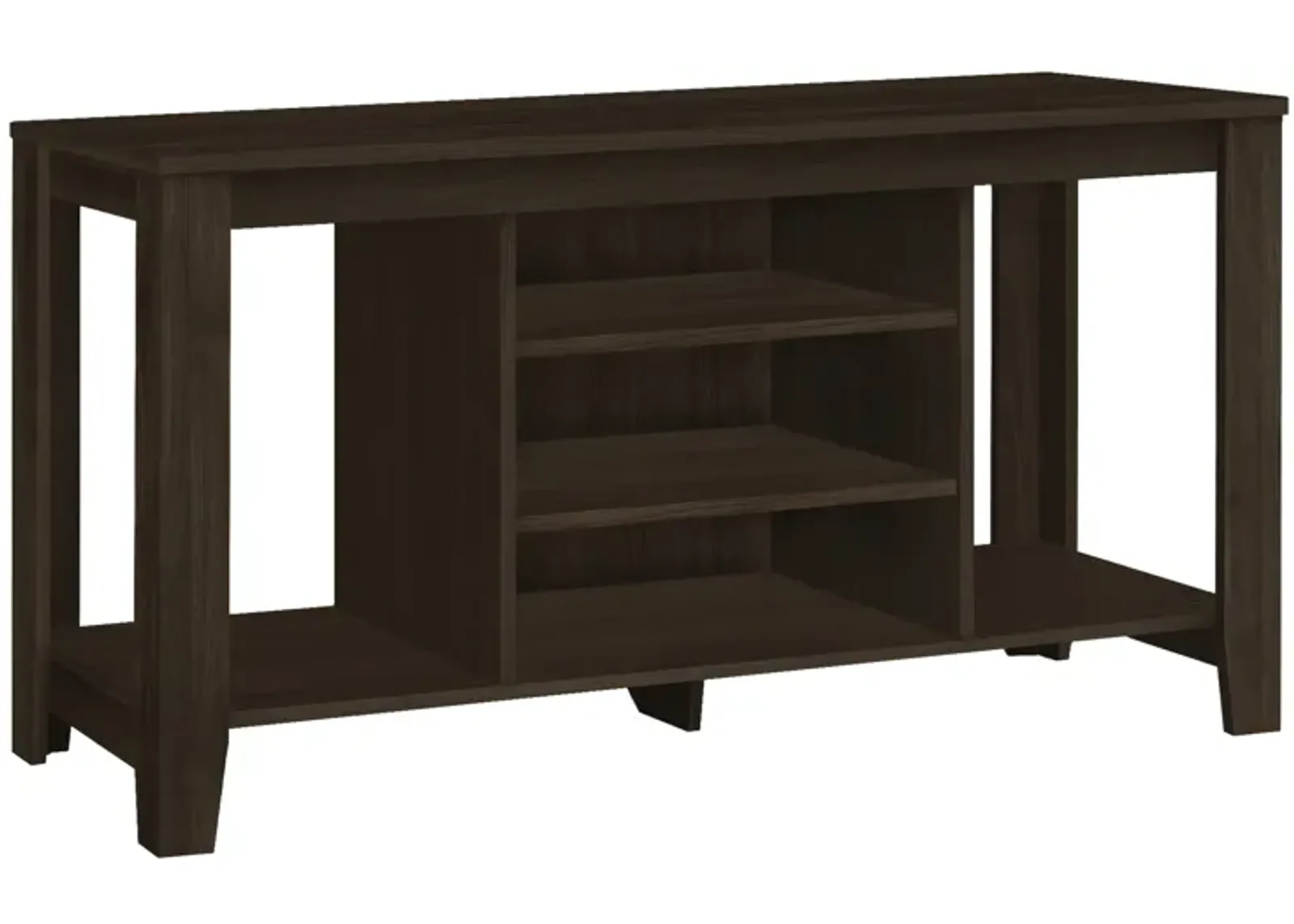 Monarch Specialties I 3529 Tv Stand, 48 Inch, Console, Media Entertainment Center, Storage Shelves, Living Room, Bedroom, Laminate, Brown, Contemporary, Modern