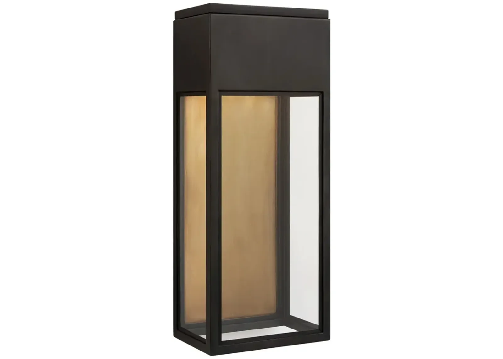 Irvine Medium 3/4 Wall Lantern in Bronze with Clear Glass