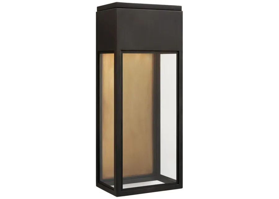 Irvine Medium 3/4 Wall Lantern in Bronze with Clear Glass