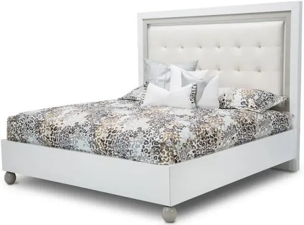 Michael Amini Sky Tower Queen Bed - Cloud White