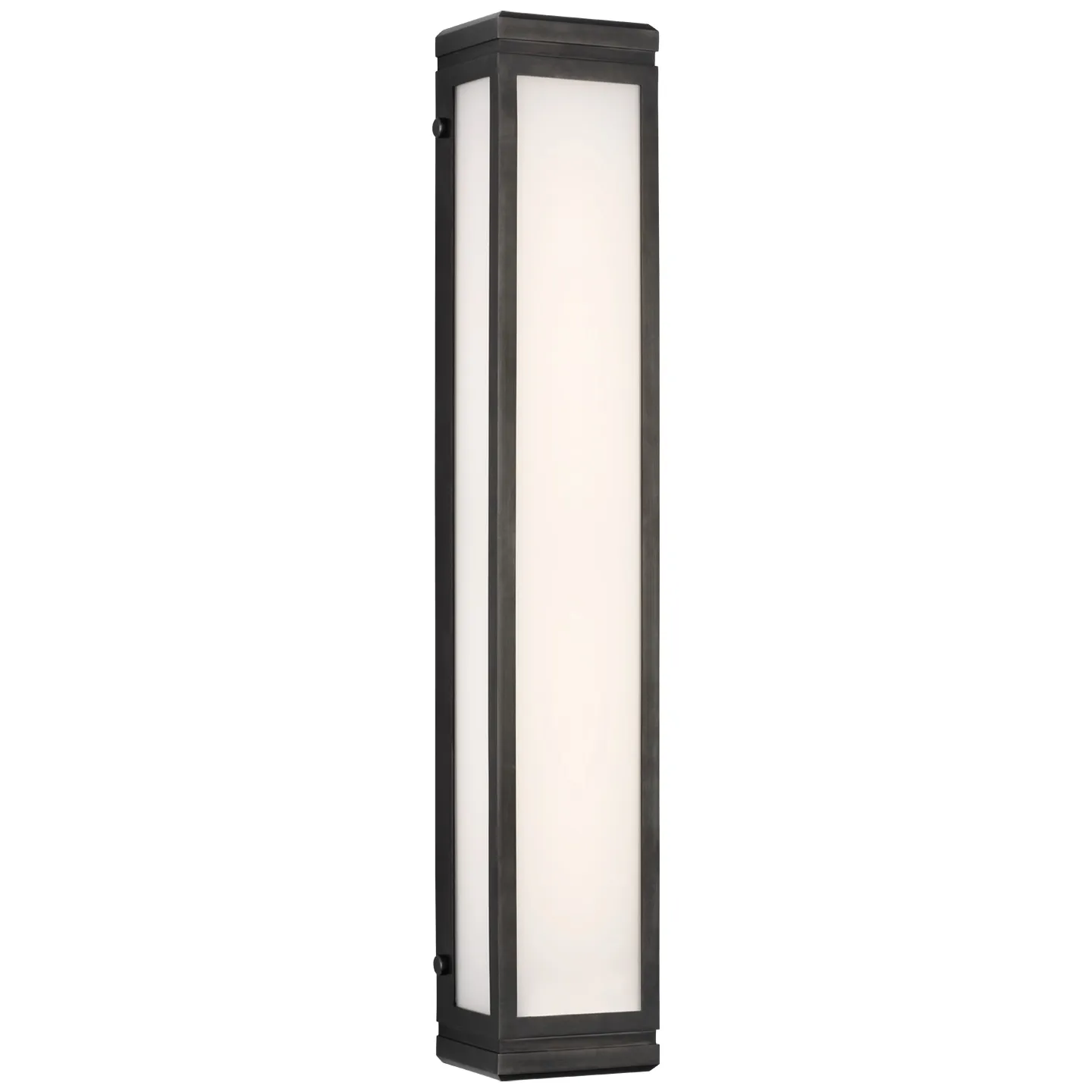 Hayles 26" Bath Light in Bronze with White Glass