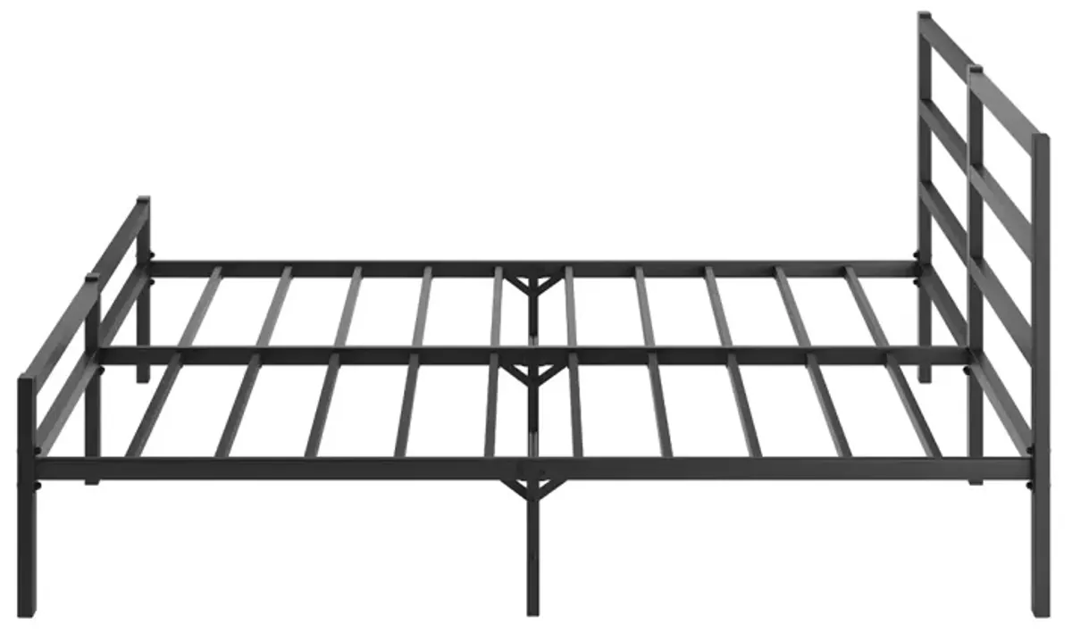 Metal Platform Bed Frame With Headboard, Sturdy Metal Frame, No Box Spring Needed(Queen)