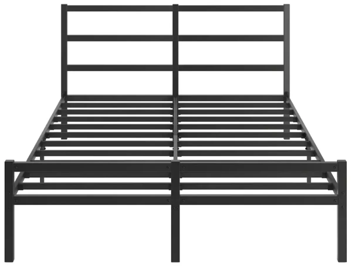 Metal Platform Bed Frame With Headboard, Sturdy Metal Frame, No Box Spring Needed(Queen)