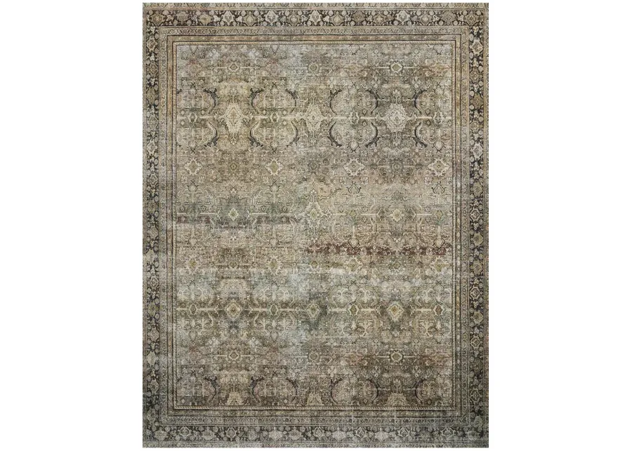 Layla LAY03 Olive/Charcoal 3'6" x 5'6" Rug by Loloi II