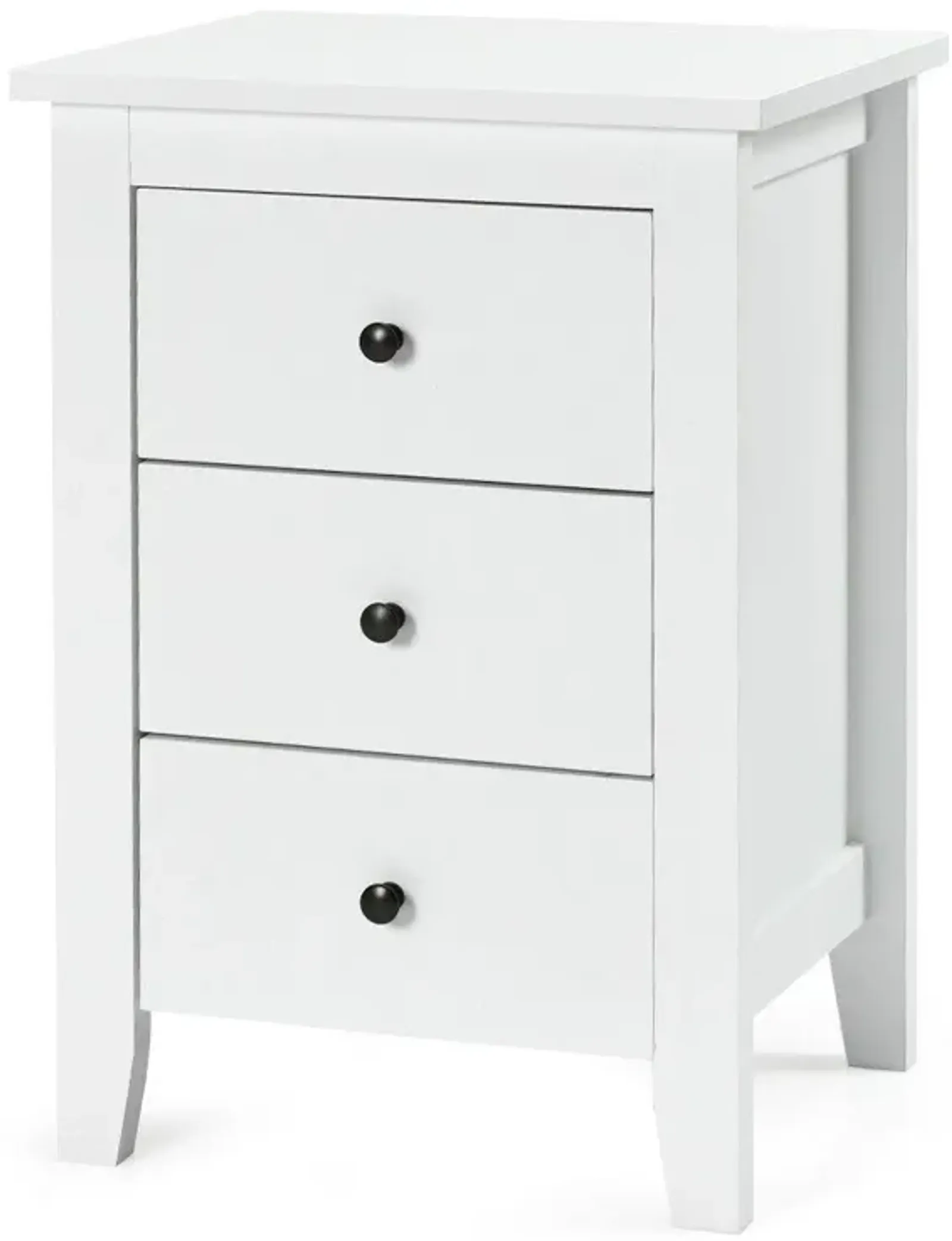 Nightstand End Beside Table Drawers Modern Storage Bedroom Furniture