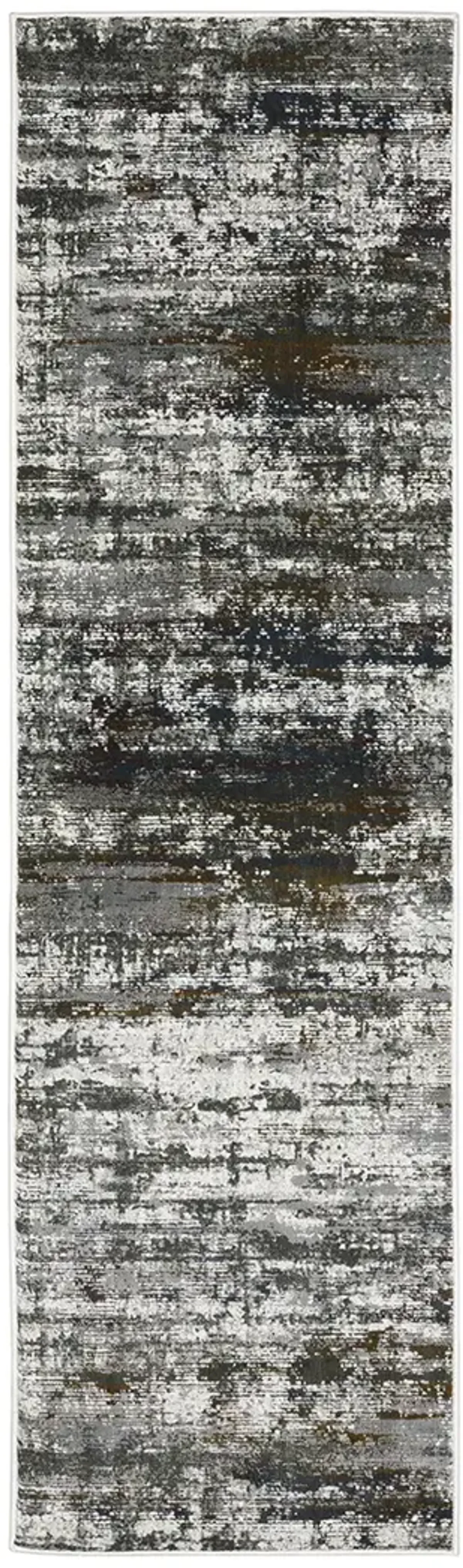 Gemini 2'3" x 7'6" Charcoal Rug