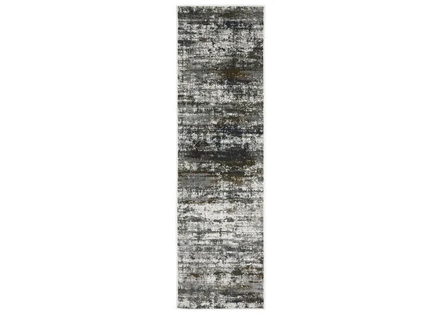 Gemini 2'3" x 7'6" Charcoal Rug