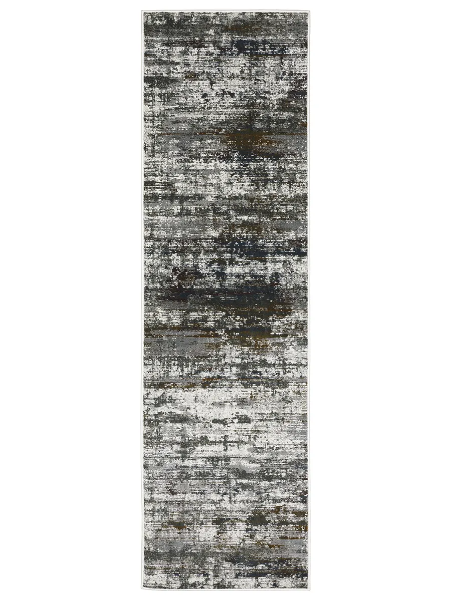 Gemini 2'3" x 7'6" Charcoal Rug