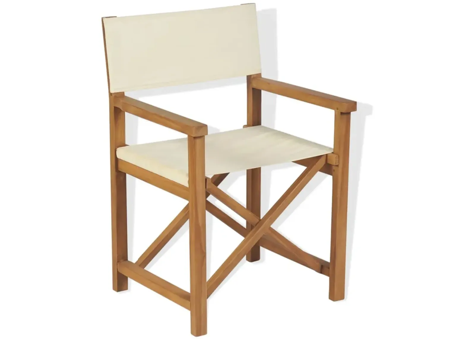 vidaXL Folding Director's Chair Solid Teak Wood