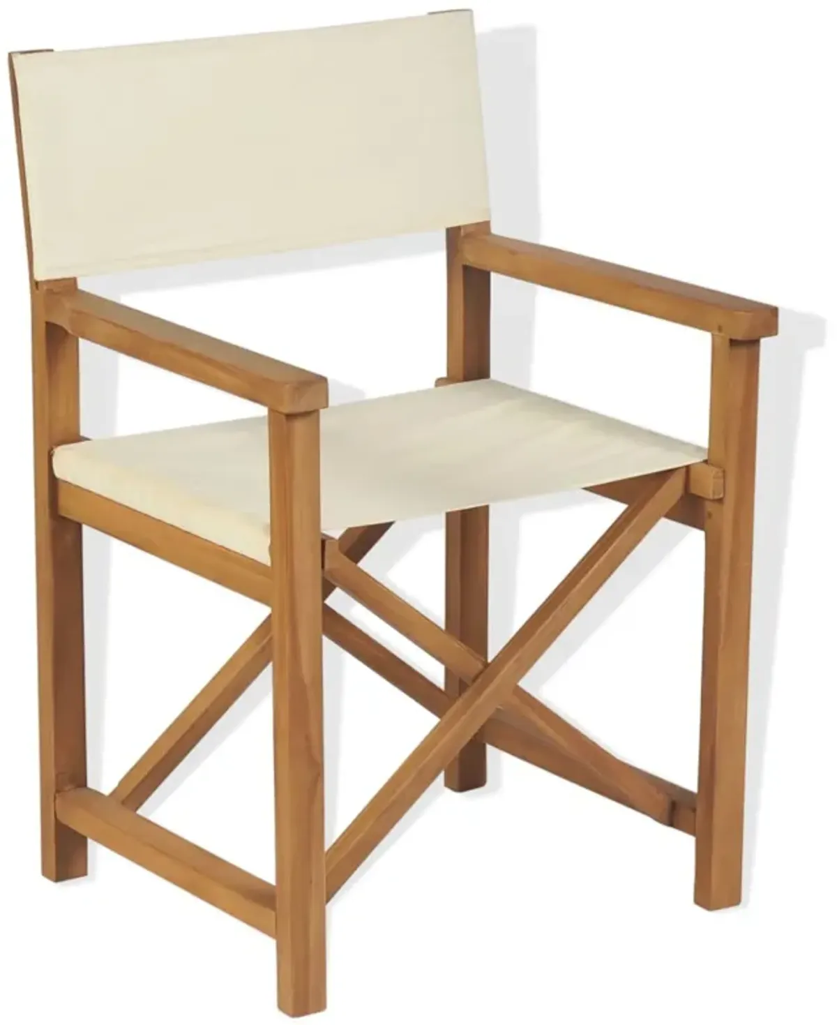 vidaXL Folding Director's Chair Solid Teak Wood