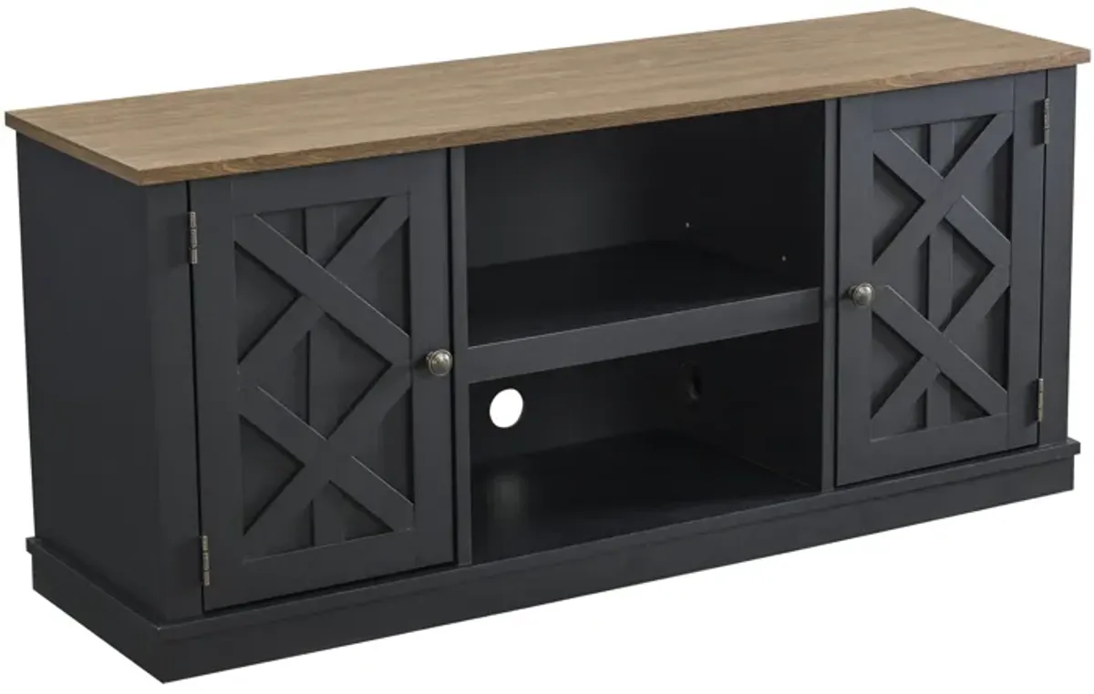 FESTIVO 54" Faux Raw Wood TV Stand for 60" TVs