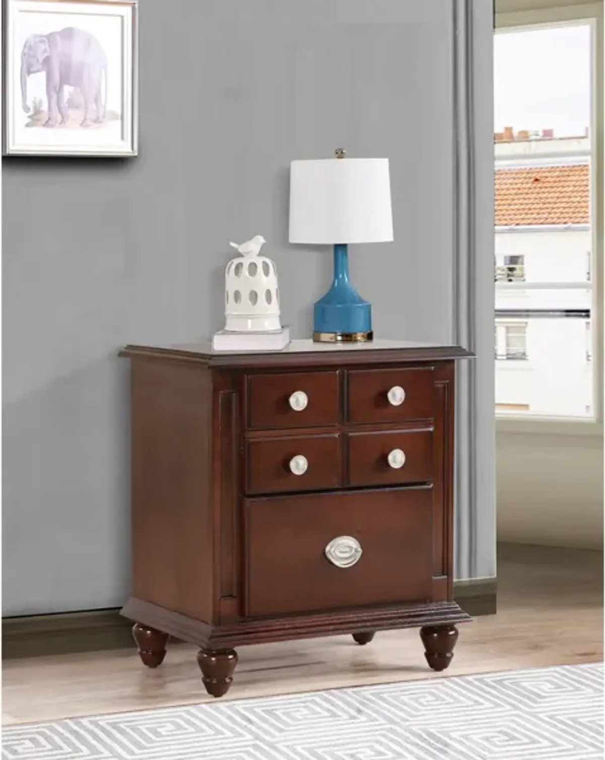 Summit 5-Drawer Nightstand (27 in. H x 16 in. W x 24 in. D)