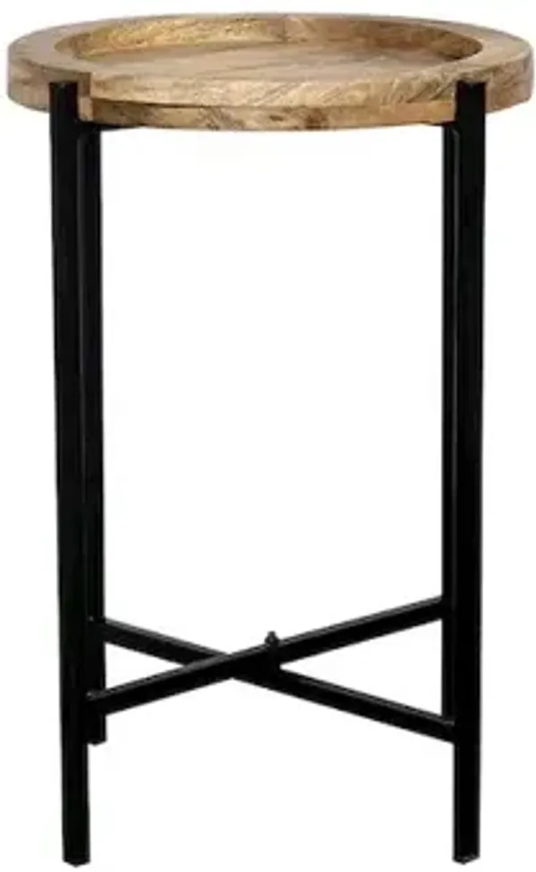 Porter Designs Camden Solid Wood End Table, Natural