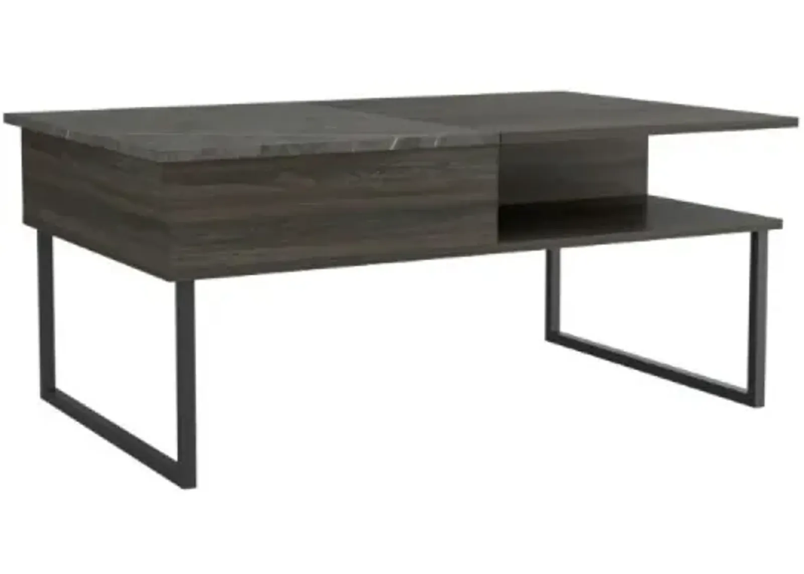 Lift Top Coffee Table Juvve, One Shelf, Carbon Espresso Onyx Finish