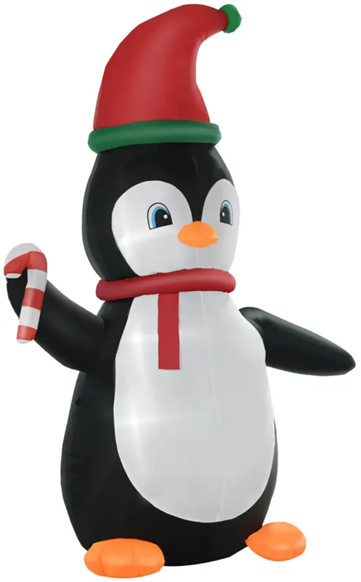 8.2' Inflatable Christmas Penguin w/ Santa Hat, Blow-Up Outdoor Display w/ LEDs