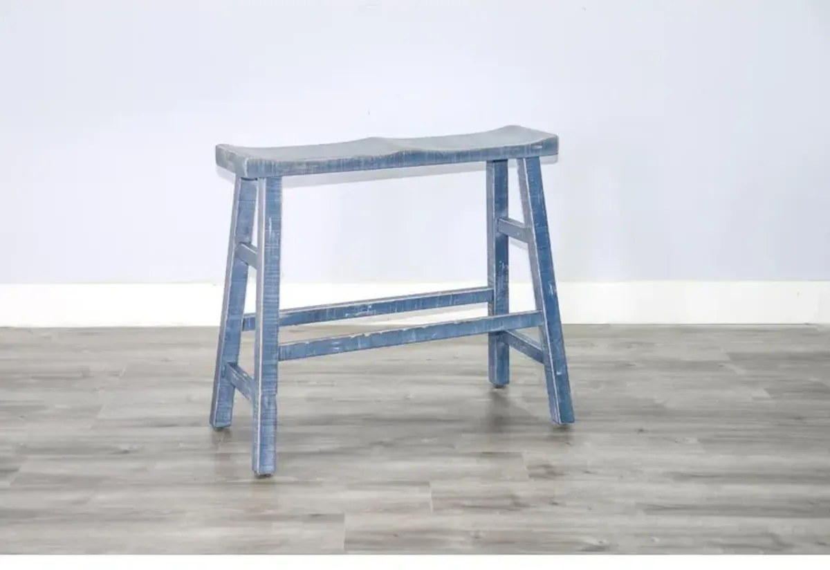 Sunny Designs Ocean Blue 30'H Bench, Wood Seat