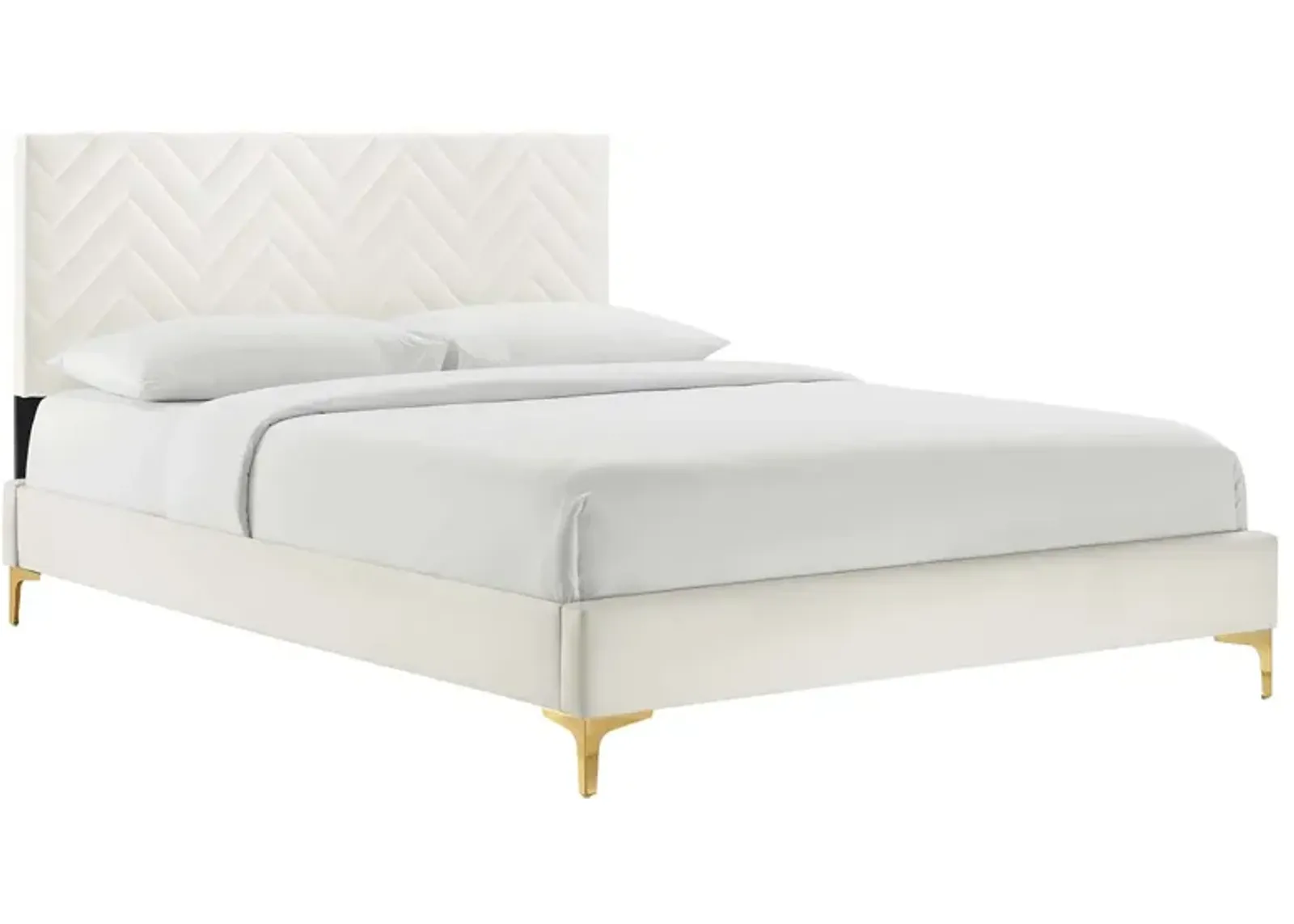 Modway - Leah Chevron Tufted Performance Velvet Full Platform Bed