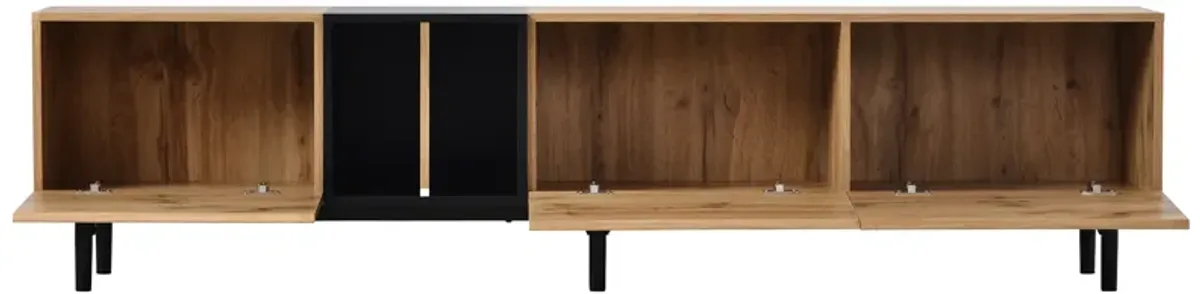 Merax Modern Storage Cabinet TV Stand with 3 Doors