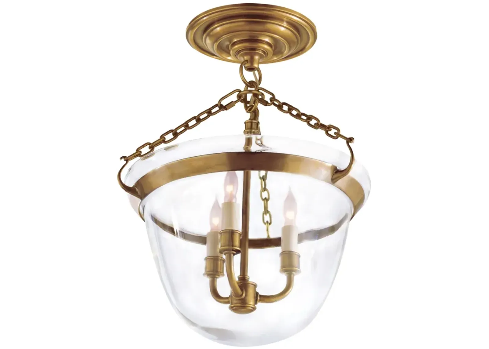 Country Semi-Flush Jar Lantern