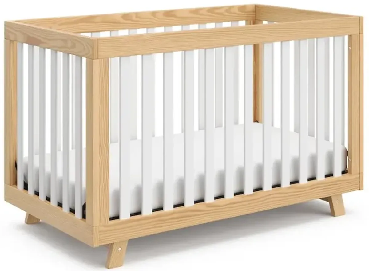 Storkcraft Beckett 3-in-1 Convertible Crib (Natural with White)