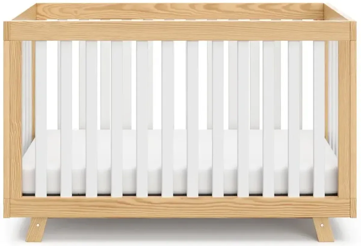 Storkcraft Beckett 3-in-1 Convertible Crib (Natural with White)