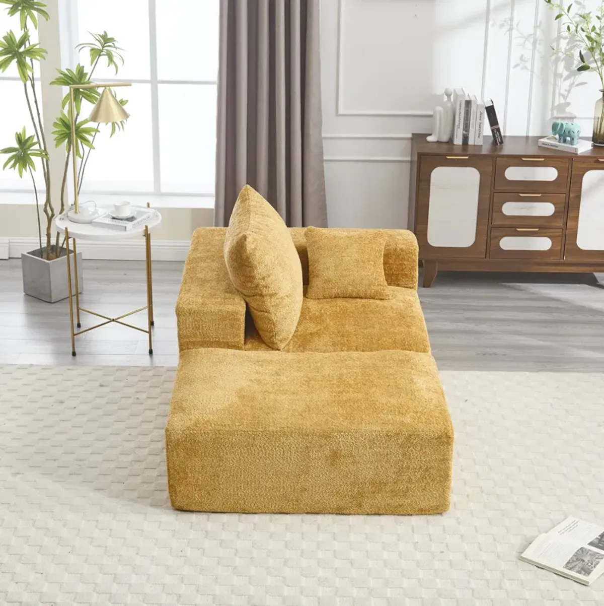 Merax Chenille 2-seat Lounging Sofa  Chair