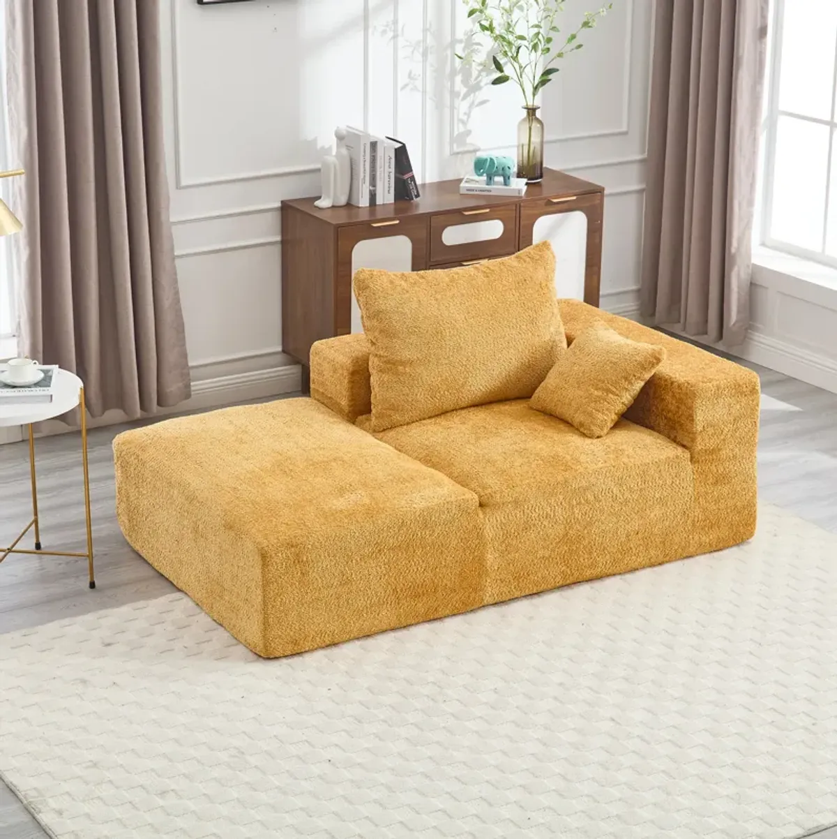 Merax Chenille 2-seat Lounging Sofa  Chair