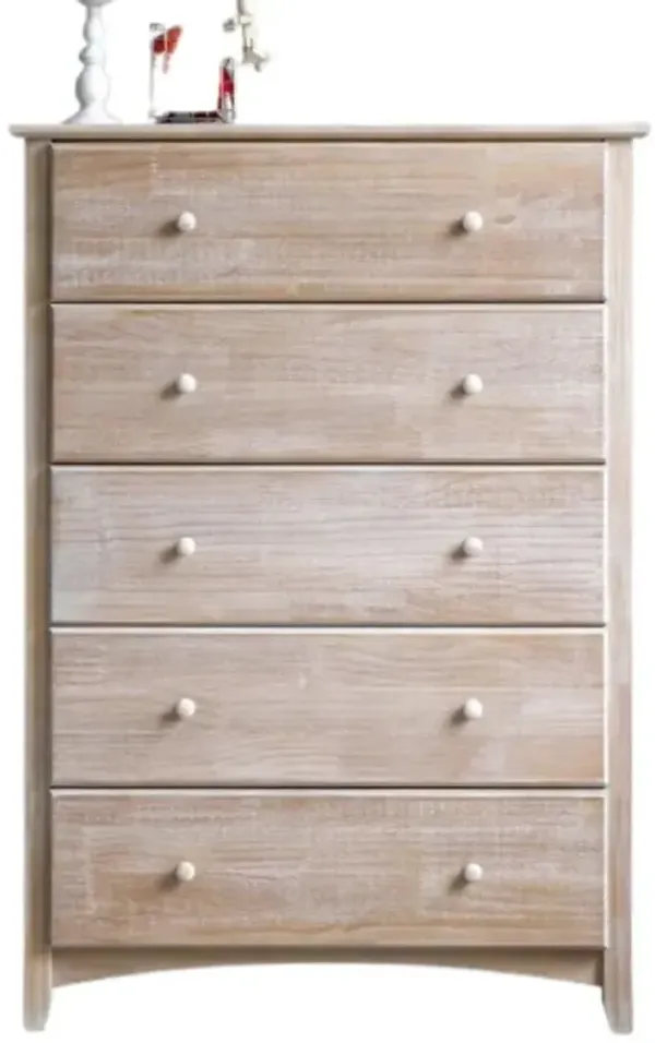 New Shaker Style Solid Pine Dresser In Antique Finish in White Color