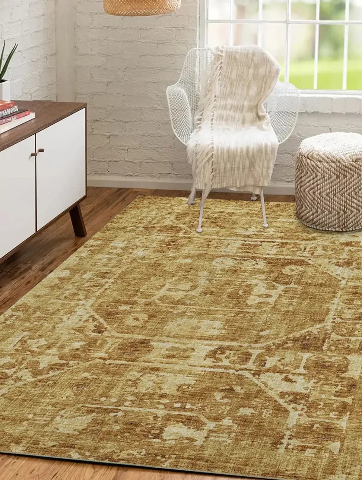 Aberdeen AB2 Gold 3' x 5' Rug