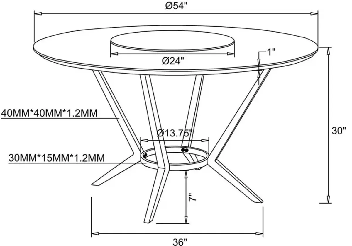 Coaster Abby 5-piece Dining Set White and Light Grey