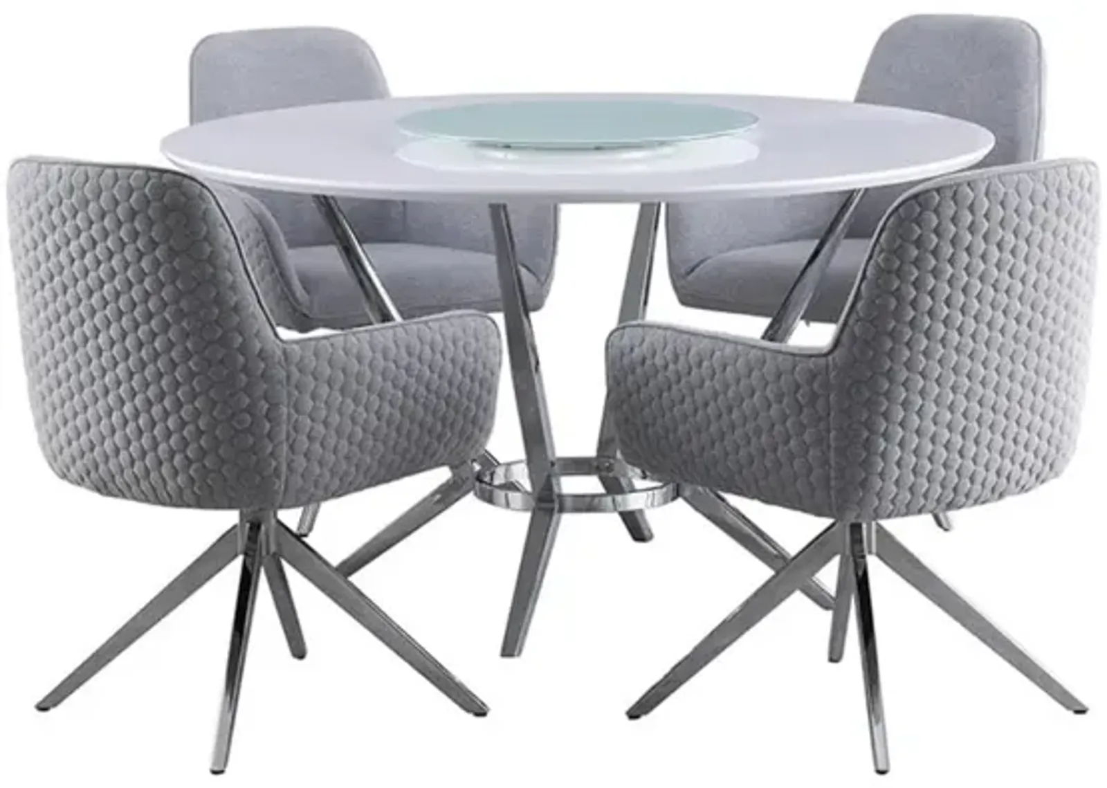 Coaster Abby 5-piece Dining Set White and Light Grey