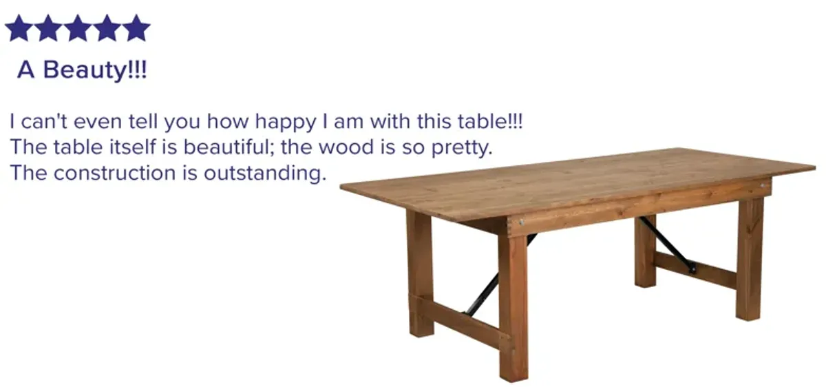 7'x40" Folding Farm Table