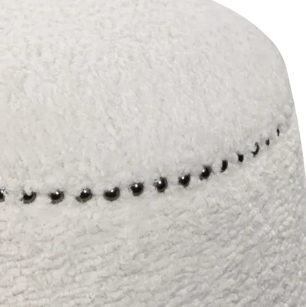 Uttermost Gumdrop White Ottoman 