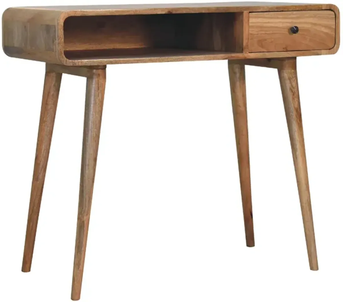 Curved Oak-ish Writing Desk