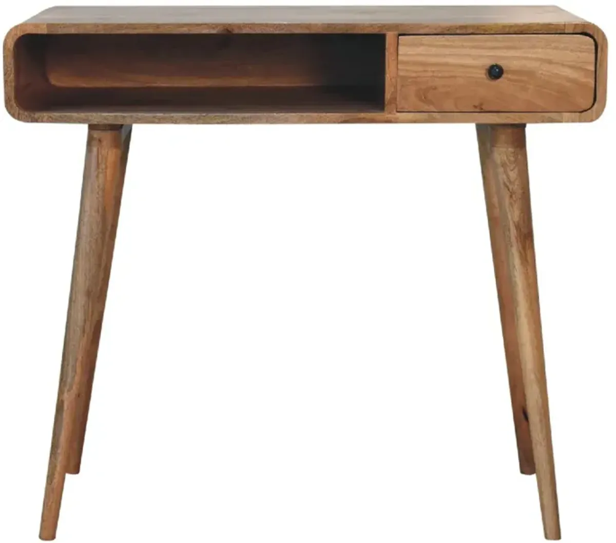 Curved Oak-ish Writing Desk