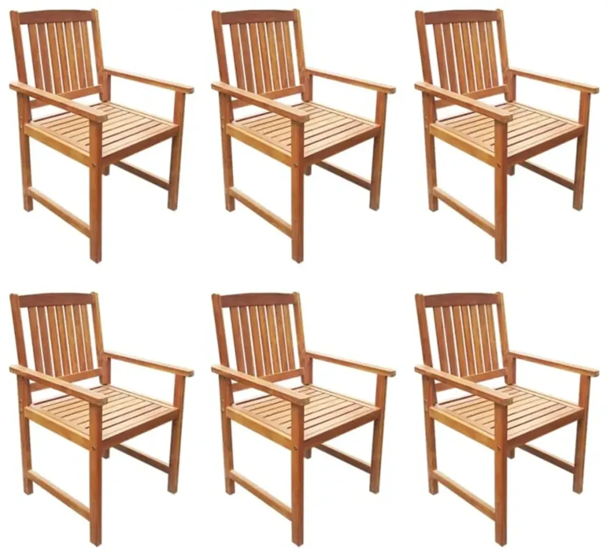 vidaXL 7 Piece Outdoor Dining Set Solid Acacia Wood