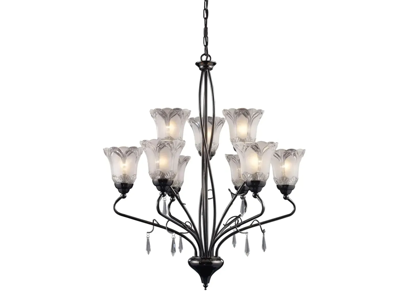 Nouveau 26" 9-Lt Chandelier