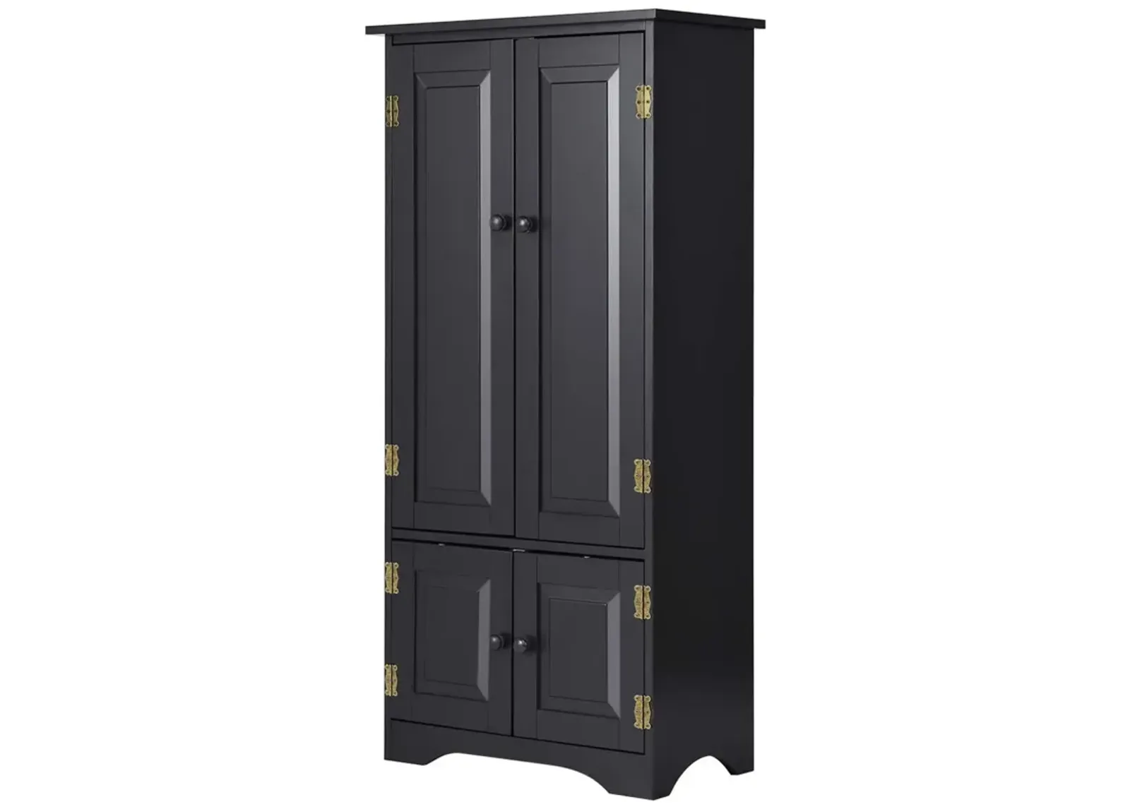 Accent Floor Storage Cabinet with Adjustable Shelves Antique 2-Door