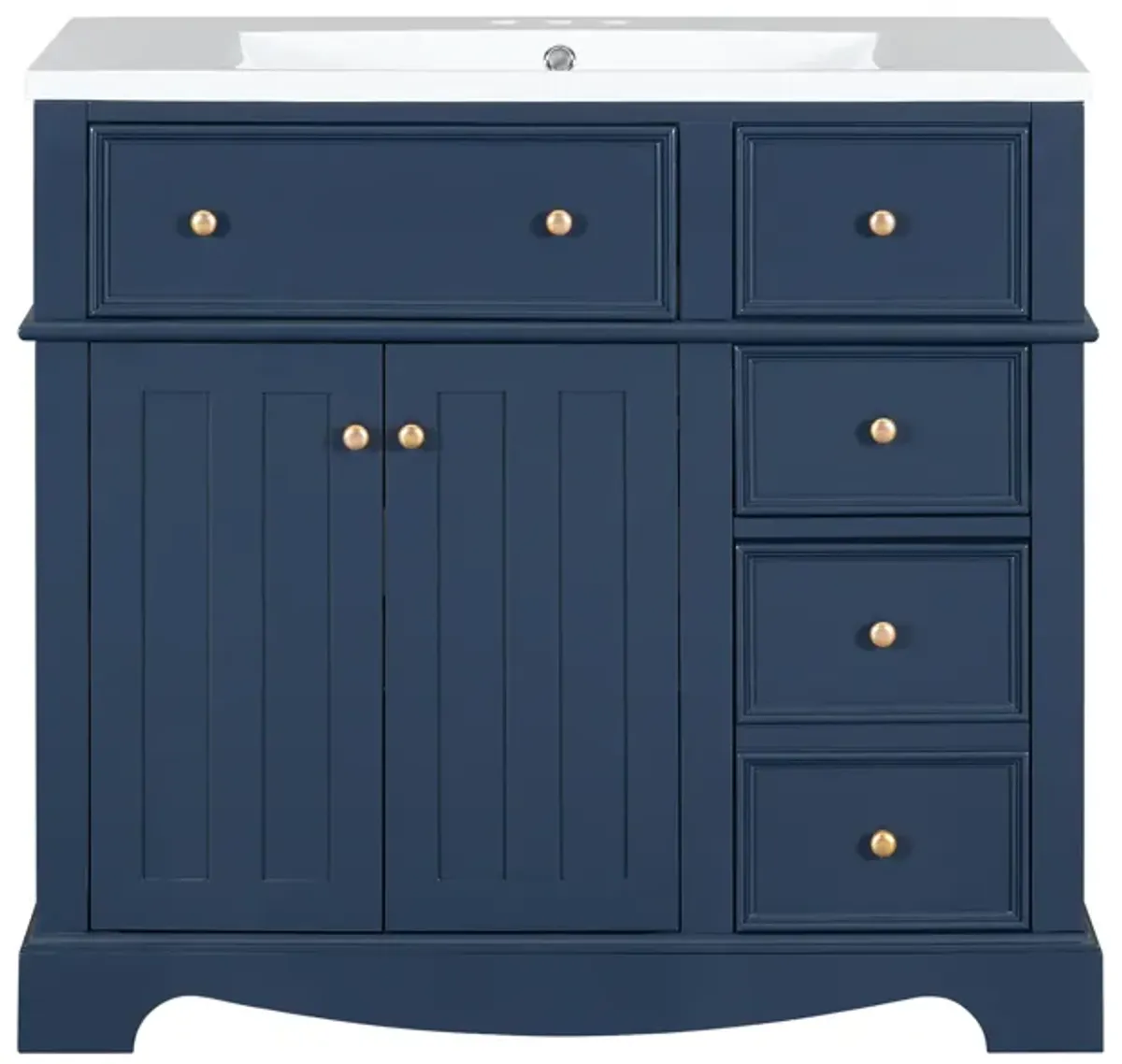 Merax Freestanding Vanity Cabinet with 3 Drawers