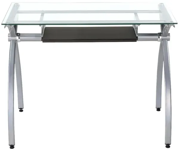 Streamdale Contempo Clear Glass Computer Desk
