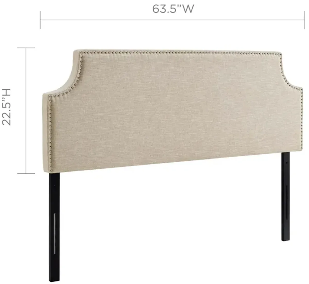 Modway - Laura Queen Upholstered Fabric Headboard Beige