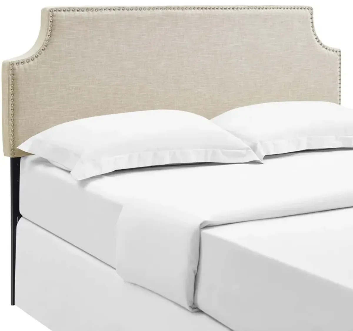 Modway - Laura Queen Upholstered Fabric Headboard Beige