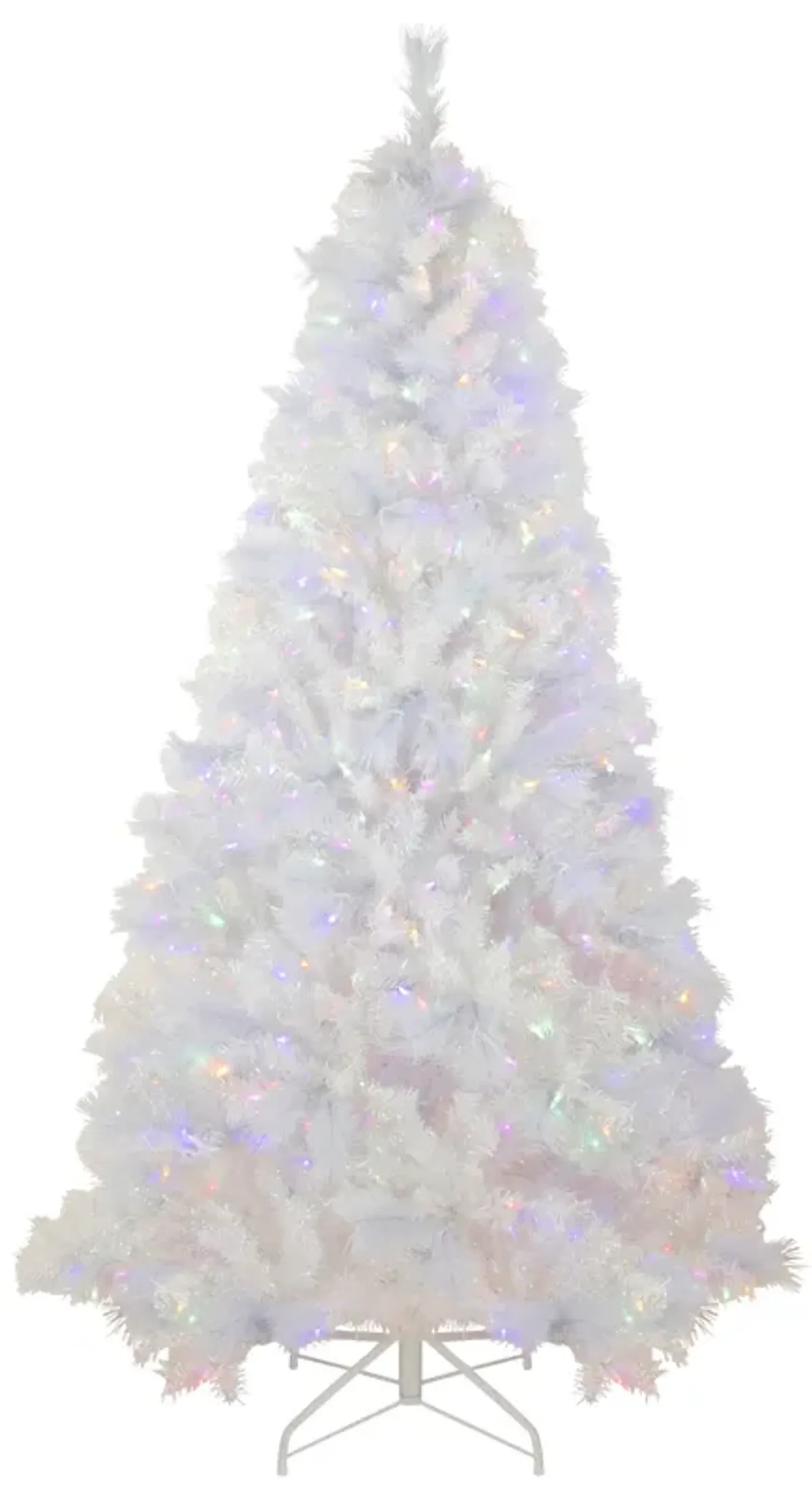 7.5' Pre-Lit Seneca White Spruce Artificial Christmas Tree  Dual Function LED Lights